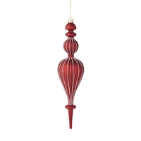 RAZ Imports - 11.5" Red Ribbed Final Ornament