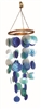 Transpac - Round Capiz Bold Blues Wind Chime - 23.5 inches