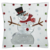 Large Glass Serving Bowl with Snowman Design - GANZ