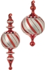 RAZ - Striped Finial Ornaments 7.75 inch - Set of 2