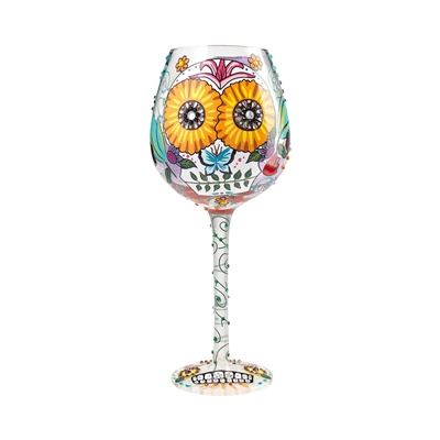 Lolita - Sugar Skulls  - Bling Wine Glass