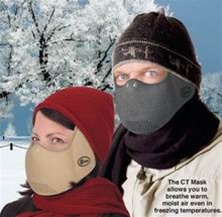 CT Mask, weather protection mask, warm face mask, warm air mask