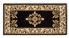 Minuteman Jardin Rectangular Rug, Black