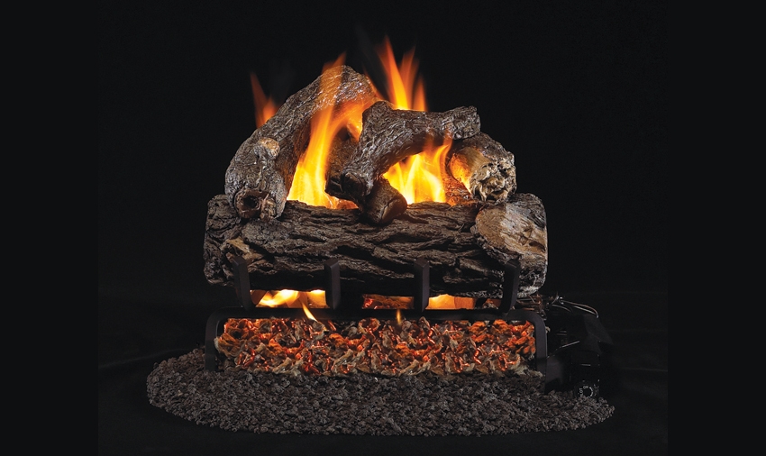 Peterson Real Fyre Outdoor Gas Log Set Golden Oak Designer Plus