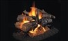 Peterson Real Fyre Vented See-Through Gas Log Set Charred American Oak