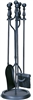 Uniflame Black 5 Piece Fireset with Ball Handles