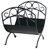 Uniflame Black Wrought Iron Log Rack with Scrolls