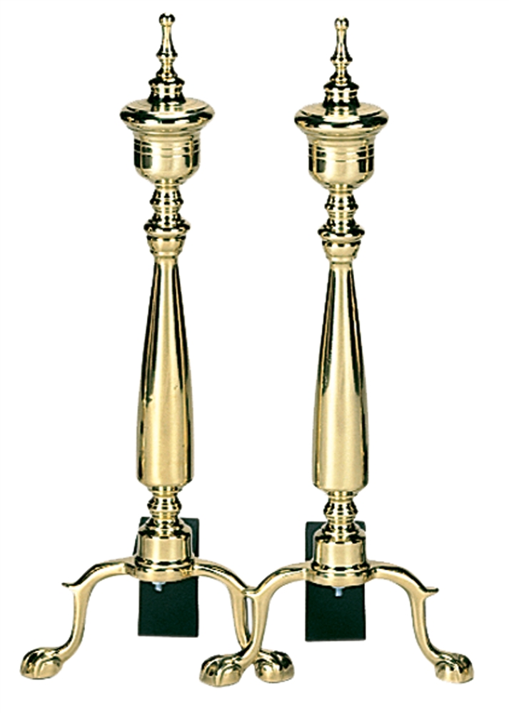 Uniflame Solid Brass Urn Andirons