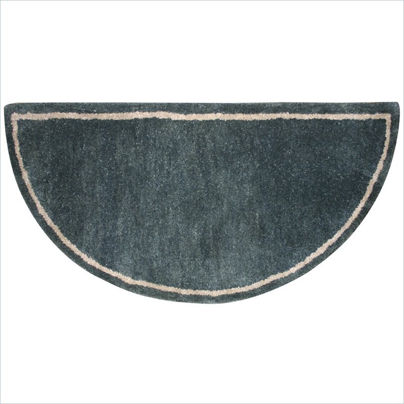 Uniflame Forest Green Hand-Tufted 100% Wool Hearth Rug