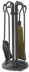 Uniflame Olde World Iron Mini Stoveset with Crook Handles