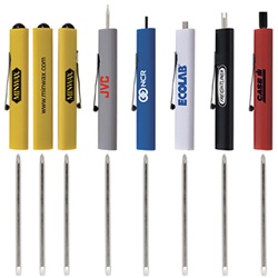 Reversible Blade Tri-Ad Pocket Screwdriver with Clip