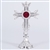 ORNATE SILVER CROSS SHAPED RELIQUARY - 12 1/2"