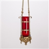 CCG-291, SMALL HANGING SANCTUARY LAMP WITH GLOBE FOR CHAPEL USE.