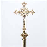 PROCESSIONAL CROSS WITH SILVER CORPUS