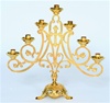 GOLD PLATED 7 CANDLE AVE' MARIA CANDELABRA