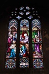 Antique German Stained Glass Window,