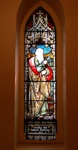 Antique early American Stained Glass Window, St. Abraham