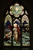 Antique early American Stained Glass Window, Jesus walks on water