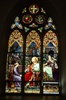 Antique early American Stained Glass Window, Jesus walks on water