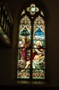 Antique early American Stained Glass Window, Jesus the healer