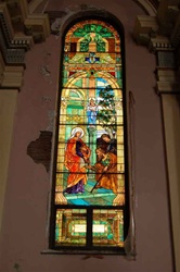 Tiffany Studios style 100 yr. old Stained Glass Window #2