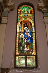 Tiffany Studios style 100 yr. old Stained Glass Window #3