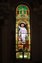 Tiffany Studios style 100 yr. old Stained Glass Window #6