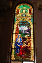 Tiffany Studios style 100 yr. old Stained Glass Window #11