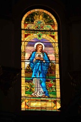 Immaculate Heart of Mary Stained Glass Window