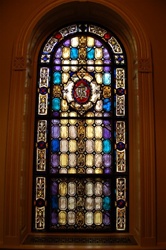 SG-395, (c.1920) Stained Glass stencil Window of "Marian"