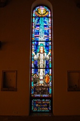 SG-399, Stained glass # 3 of 10 "Our Father Who Art in Heaven"
