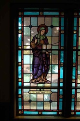 SG-422, St. Anne Stained Glass Window