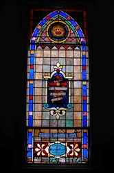 SG-439, The Resurrection and Life -100 Year old Church Stained Glass Window