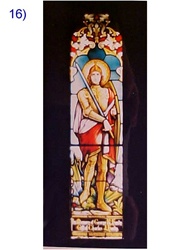 SG-444, The saints #16 -100 Year old Antique Church Stained Glass Window