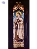 SG-450, The saints #13 -100 Year old Antique Church Stained Glass Window