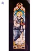 SG-452, The saints #2 -100 Year old Antique Church Stained Glass Window