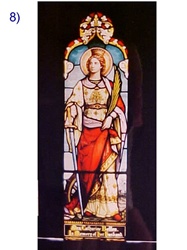 SG-453, The saints #8 -100 Year old Antique Church Stained Glass Window