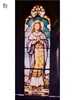 SG-457, The saints #5 -100 Year old Antique Church Stained Glass Window