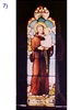 SG-458, The saints #7 -100 Year old Antique Church Stained Glass Window