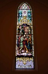 SG-473  "St. John Gualbert"  Antique German Stained Glass Window