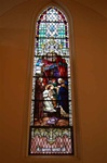 SG-477  "St. Louis IX"  Antique German Stained Glass Window