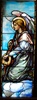 Angel With Cello  Antique Stained Glass Window, By J&R Lamb Studios - Circa 1905