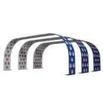 20ft W x 8ft H Round Waveline Arch