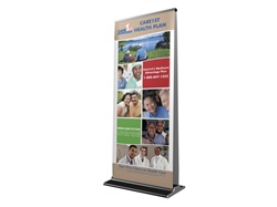 36"W ROLLO Diamond Double Sided Retractable Stand