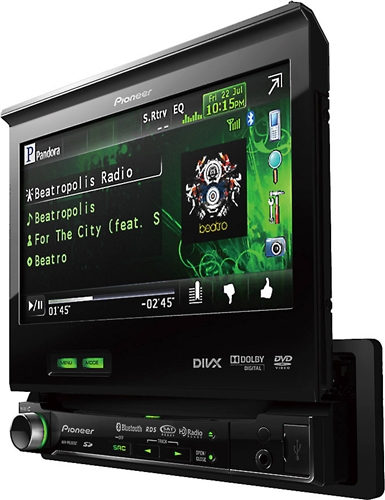 Pioneer AVH-P6300BT Flip Out 7" Touchscreen DVD Bluetooth Receiver Detachable Panel