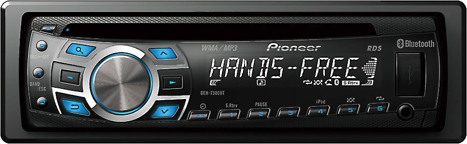 Pioneer DEH-7300BT CD Receiver with Built-In BluetoothÂ® and USB Direct Control for iPodÂ®/iPhoneÂ®