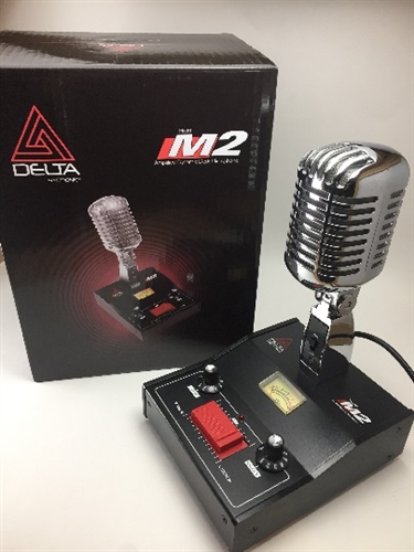Delta Electronics M2 Chrome Amplified Powered Base CB HAM Microphone