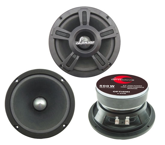 Lanzar Opti6MI Pro 500 Watts 6.5'' High Power Midbass Speaker