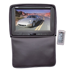 Adjustable Black Headrests w/ Built-In 11'' TFT/LCD Monitor W/IR Transmitter & Cover