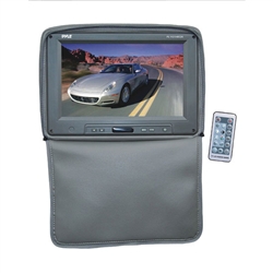 Adjustable Gray Headrests w/ Built-In 11'' TFT/LCD Monitor W/IR Transmitter & Cover